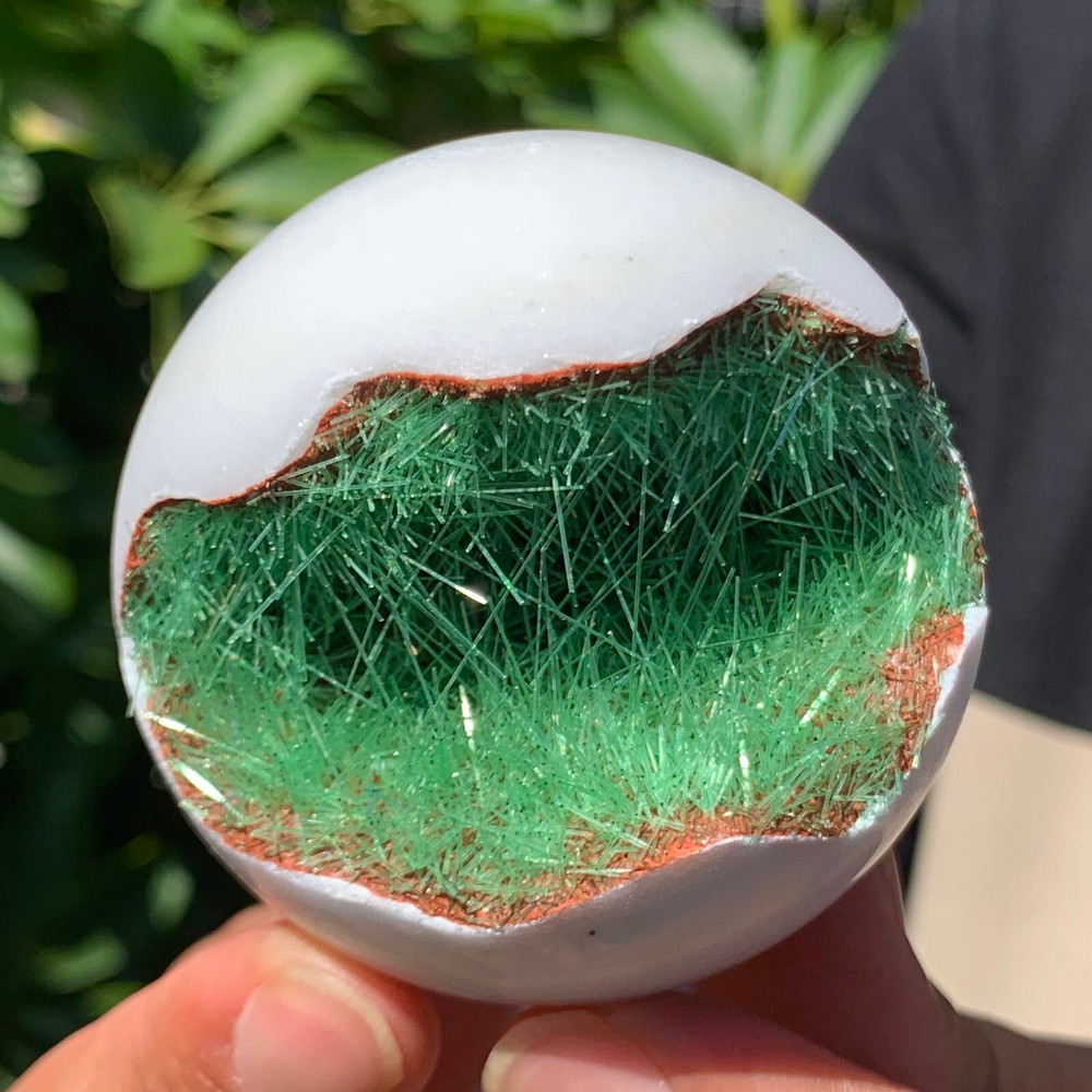 253G Rare Moroccan open-air smiling magnesium phosphate ore repair ball