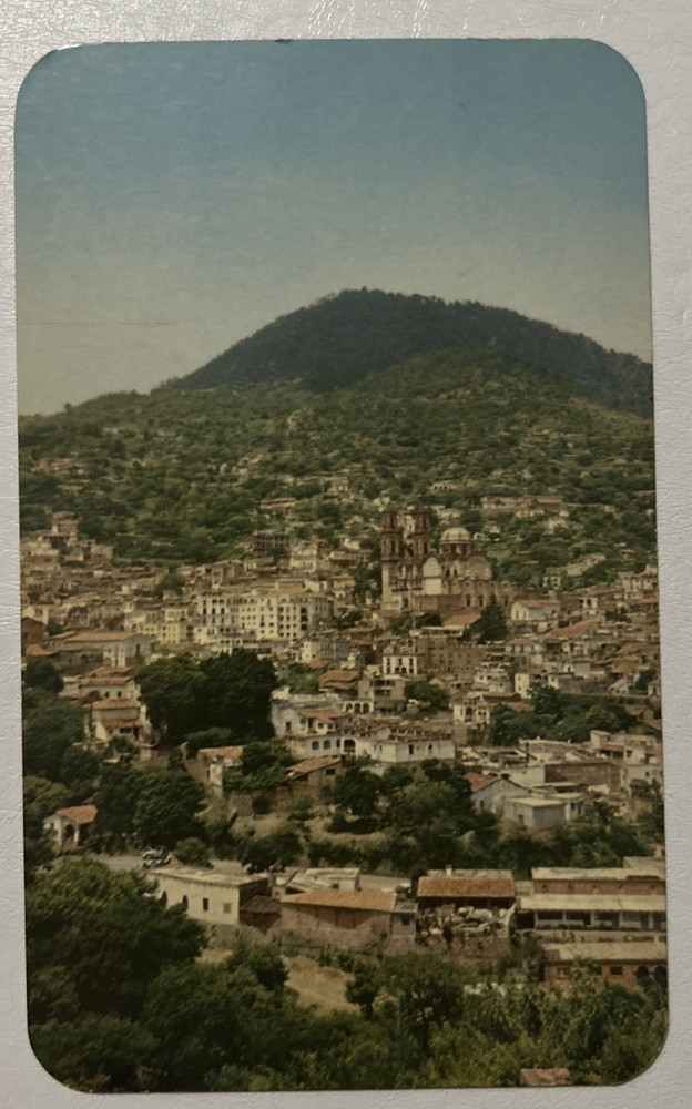 Vtg Postcard Panoramic View Taxco Guerrero Mexico Mark Turok Vistacolor Ammex