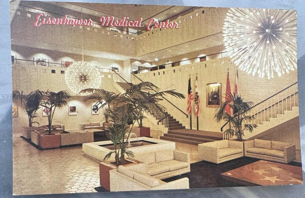 Lobby, Eisenhower Hospital, PALM DESERT - RANCHO MIRAGE, California Postcard