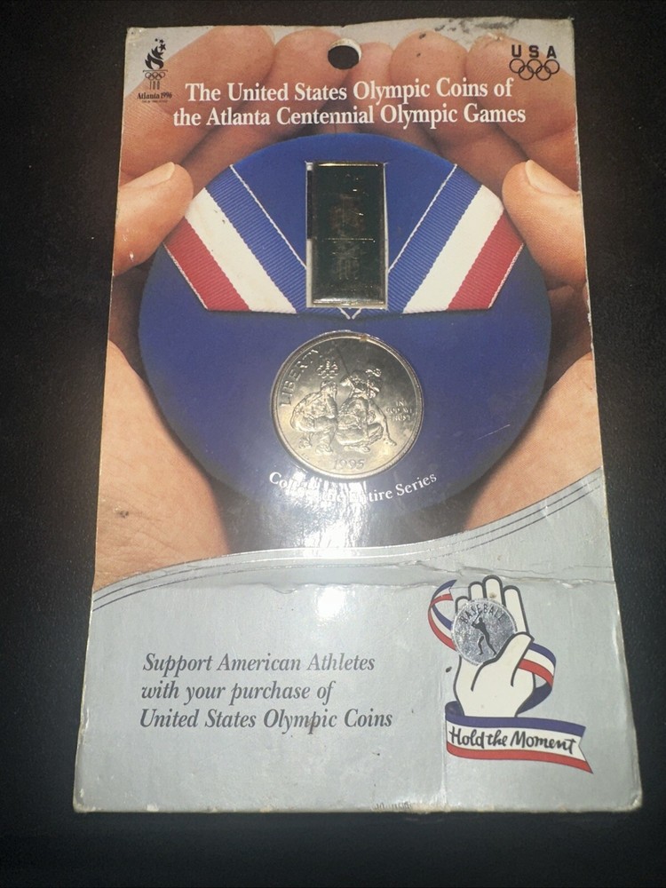 Olympic Coins of the 1996 Atlanta Centennial Olympic Games Pin & Half Dollar OGP