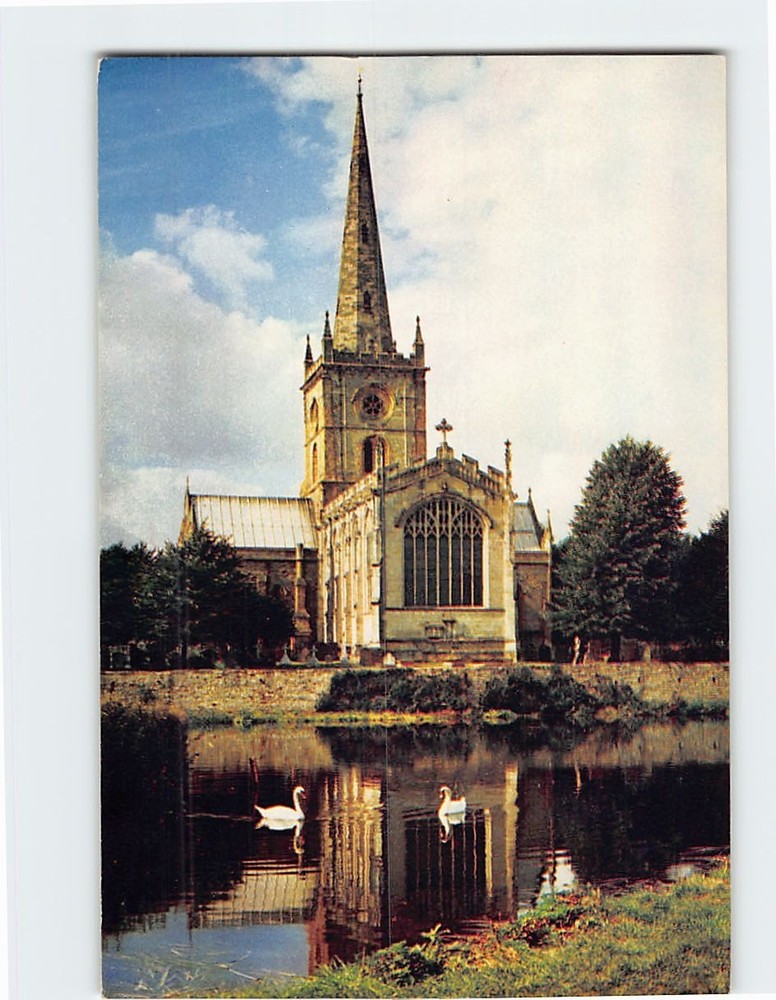 Postcard Holy Trinity Church Stratford-upon-Avon England