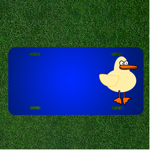Create Custom Duck Cartoon License Plate with Personalized Names for Birds