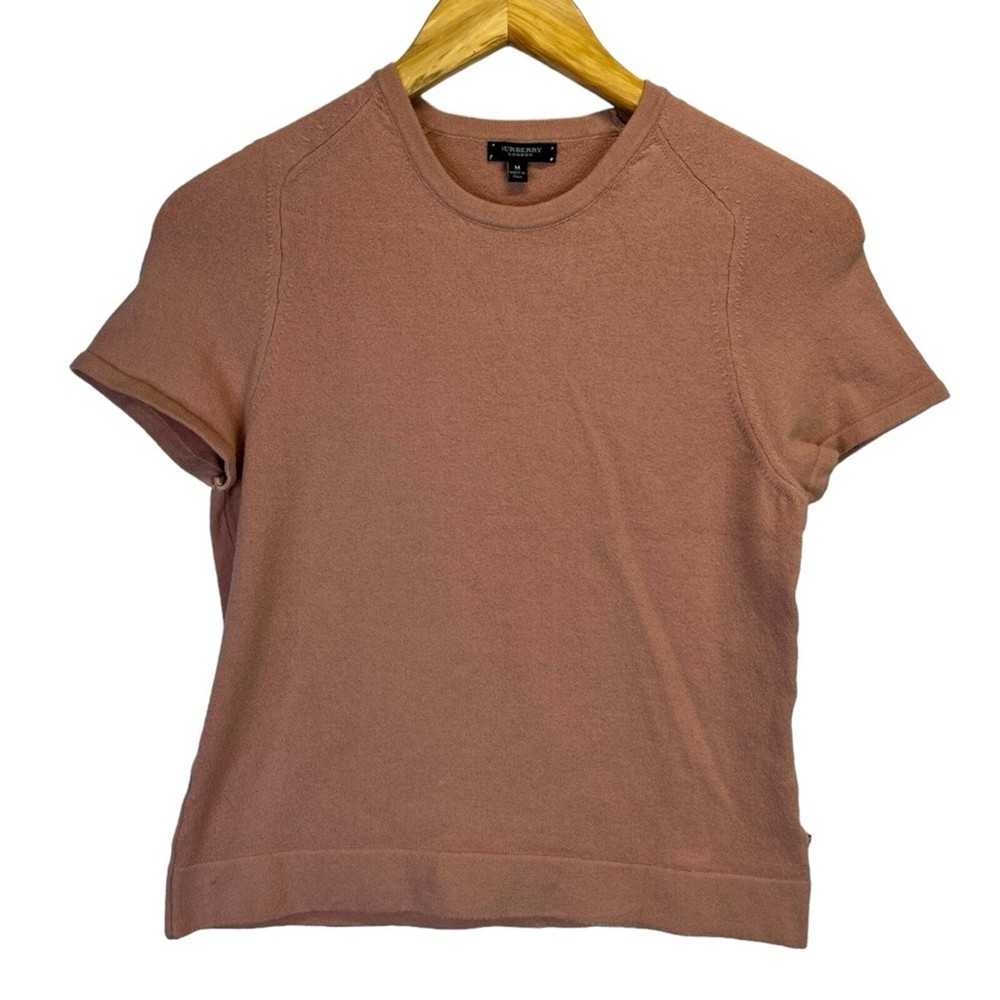 Burberry Short Sleeve Knit t-shirt soft pink - M