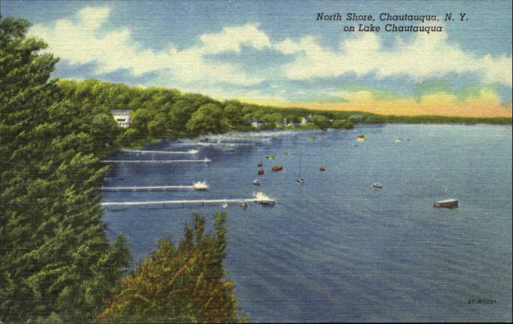 North Shore on Lake Chautauqua New York NY 1940s