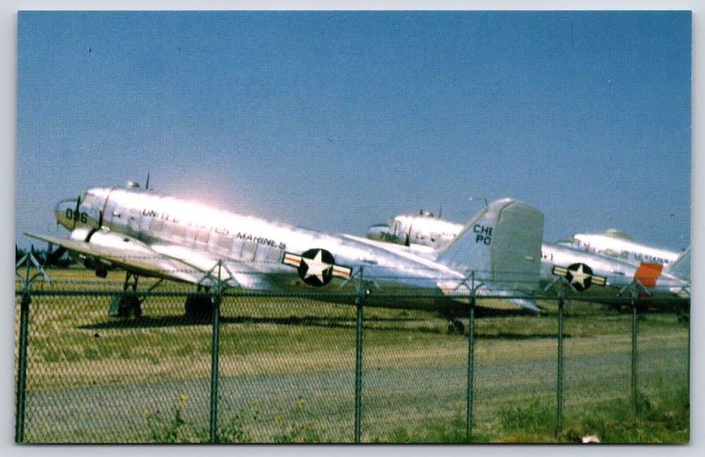 Douglas C-47 Gooney Birds United States Marines Military Plane Aircraft Postcard