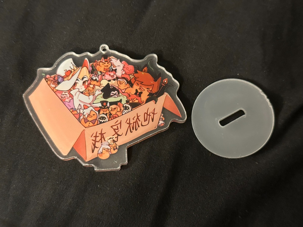 Hazbin Hotel Alastor and Lucifer Ducks Mini Fanmade Acrylic Standee/Keychain