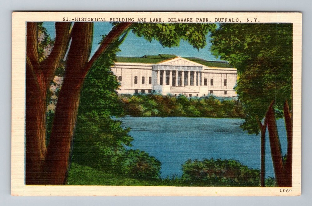 Buffalo NY-New York, Delaware Park, Historical Building, Vintage Postcard
