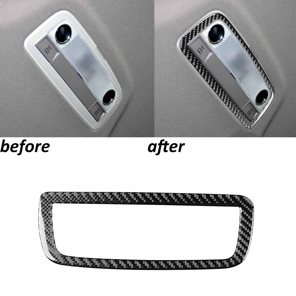 Real Carbon Fiber Roof Reading Light Panel Trim for 2007-2014 Benz C-Class W204