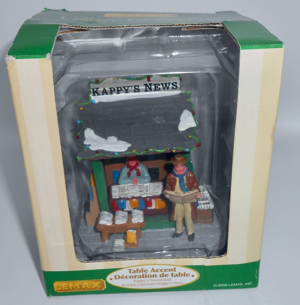 LEMAX Christmas Village Accessory 2006 KAPPY'S NEWSSTAND Table Accent 63572 H33-image