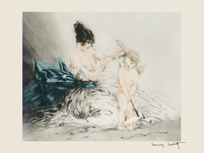 Icart Fashion Lady Girl Blinded Cupid Love Vintage Poster Repro FREE SHIPPING