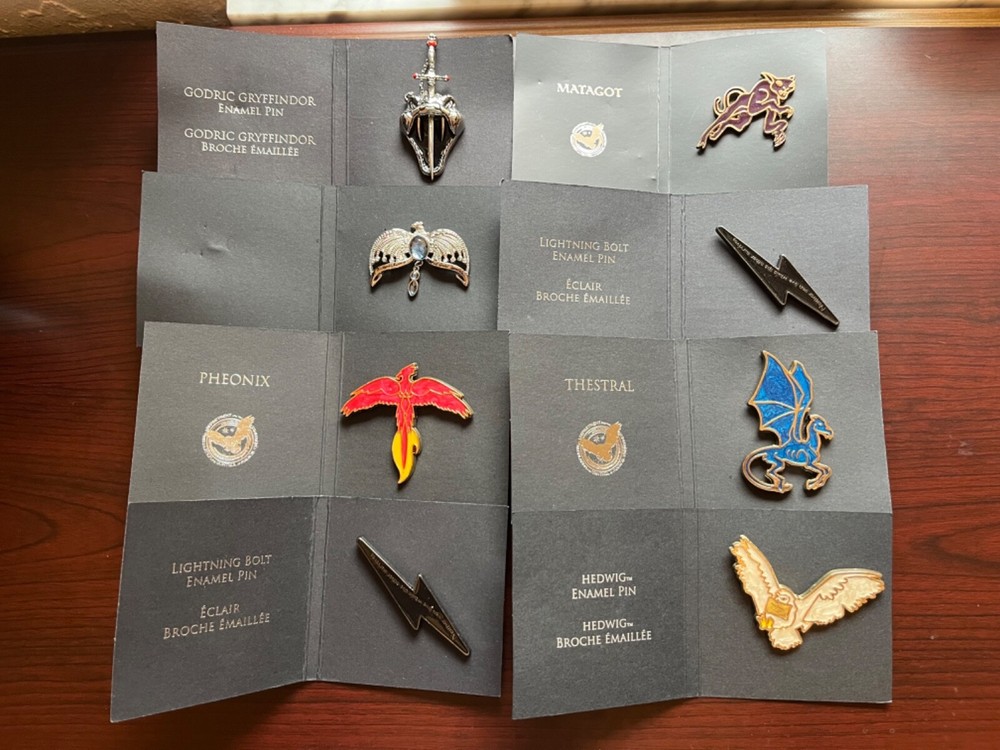 Harry Potter Wizarding World 8-Pin Lot Hedwig Thestral Enamel Pins