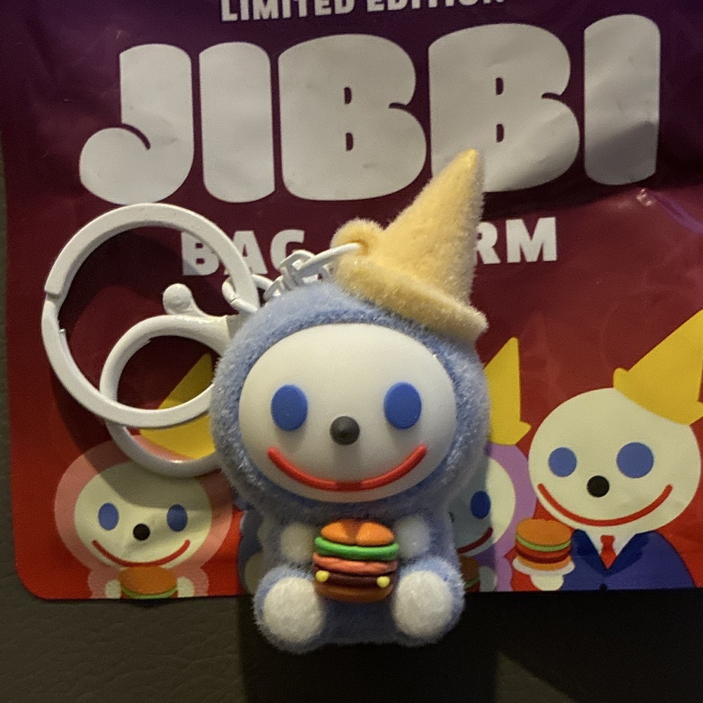 Jack in the Box JIBBI Limited Edition Plush Keychain Keyring Bag Charm Blue
