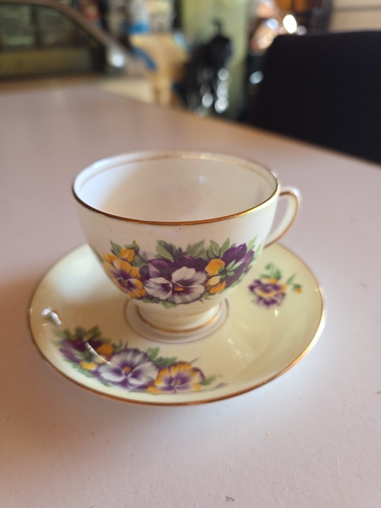 Vintage Old Royal floral cup and saucer