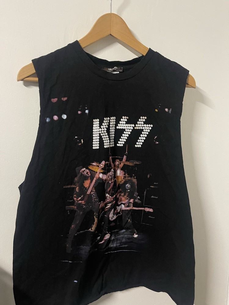 Zara Trafaluc Top KISS band Muscle Top Womens size L