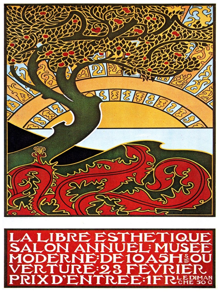 7653.Decoration Poster.Home Room wall design print.Art Nouveau landscape.French