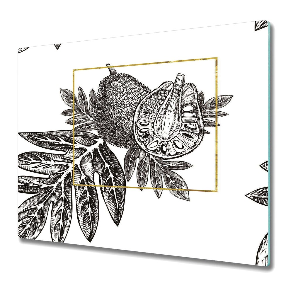 Glass Kitchen Chopping Cutting Board Worktop Saver Tropical Fruit 60x52