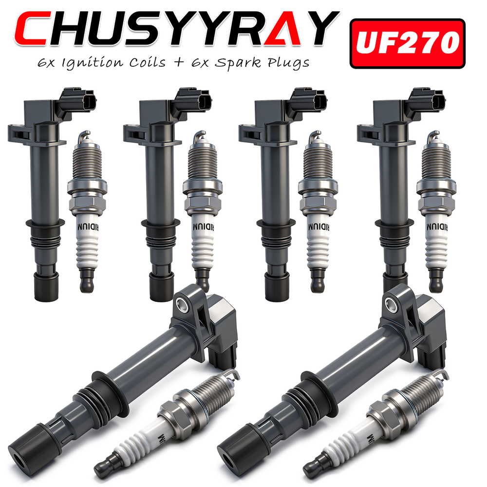 Pack 6 Ignition Coil Spark Plug UF270 For 2005-2008 Jeep Grand Cherokee 3.7L V6