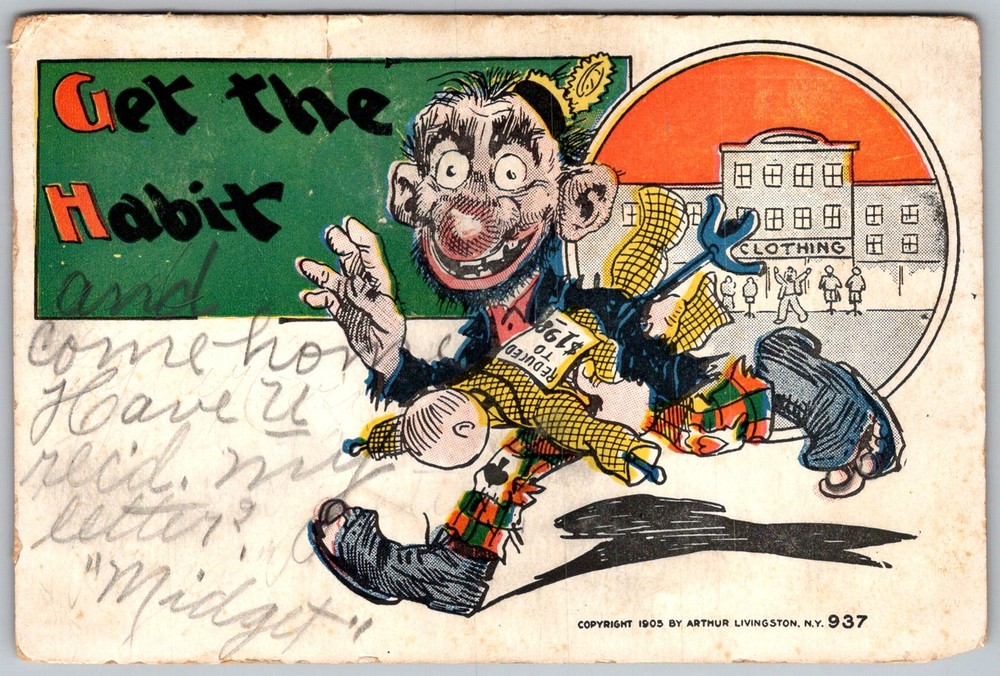 Antique Postcard Get The Habit Clothing Missouri, US 1900s