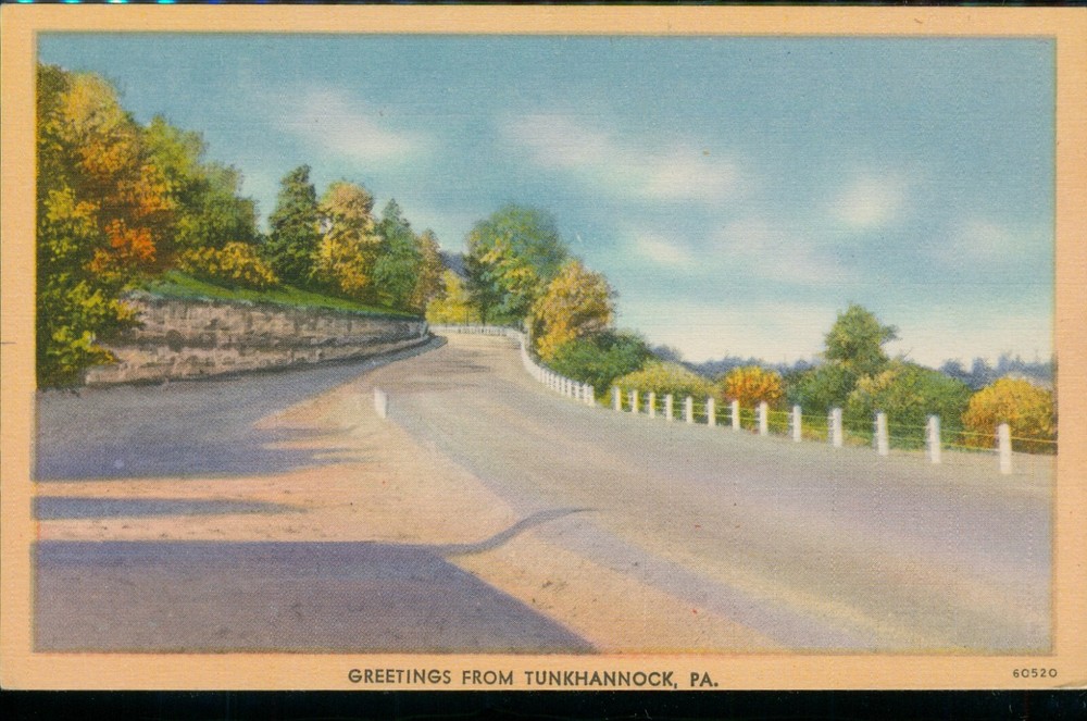Greetings from Tunkhannock Pennsylvania PA Postcard