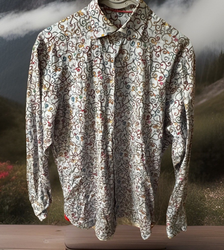 Luchiano Visconti Button Down Shirt Men’s Size Small Colorful