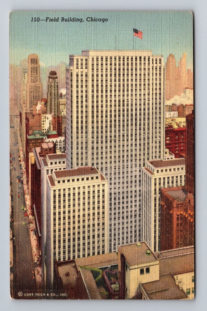 Chicago IL-Illinois Field Building Vintage Postcard