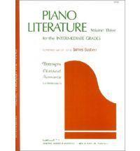 GP20 - Piano Literature - Volume 3 - Bastien by James Bastien, Acceptable Book