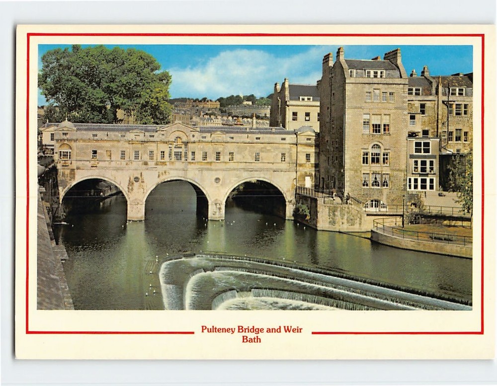 Postcard Pulteney Bridge and Weir Bath England