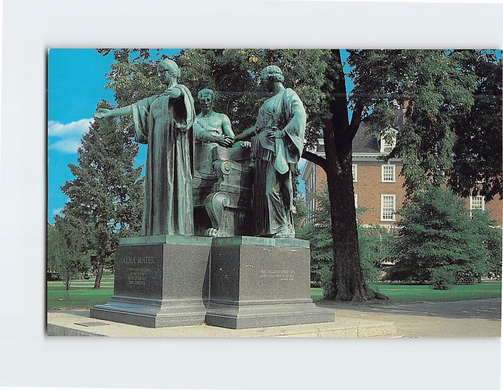 Postcard Alma Mater Statue University of Illinois Urbana Illinois USA