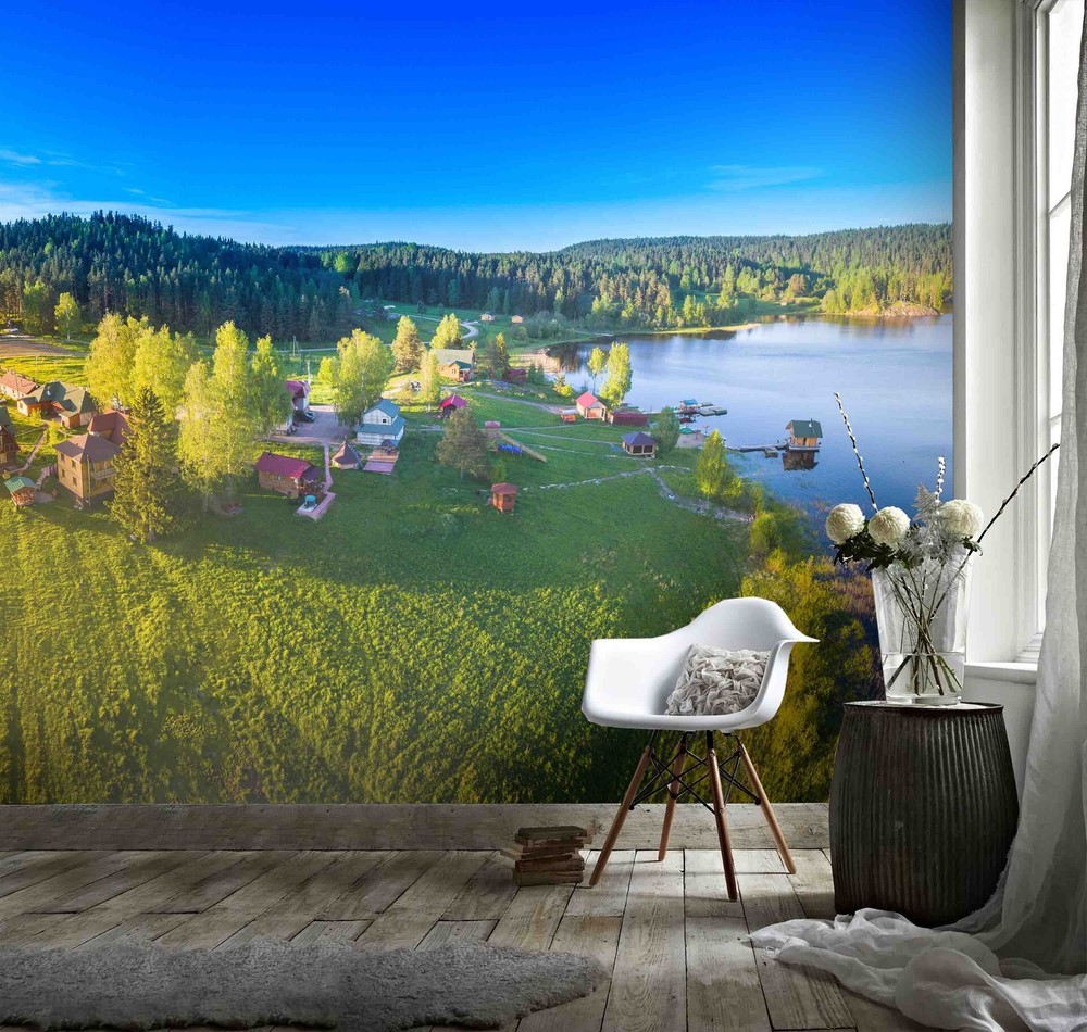 3D Forest Village Farmland Landscape Wall Murals Wallpaper Murals Wall Sticker