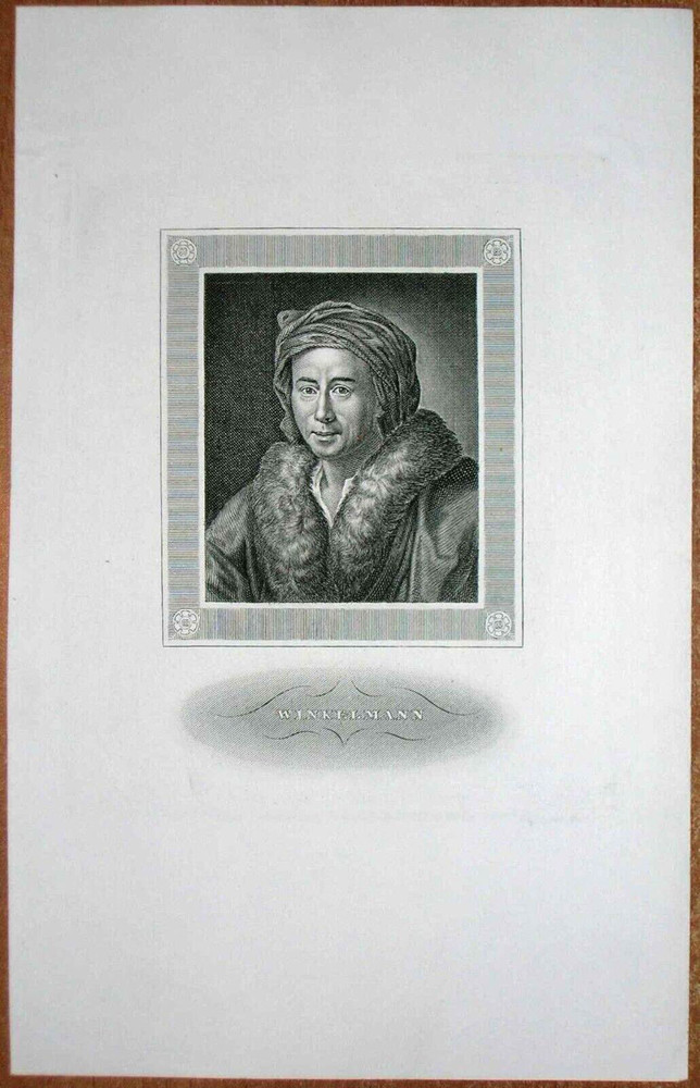 ca.1860 portrait print JOHANN JOACHIM WINCKELMANN, #114