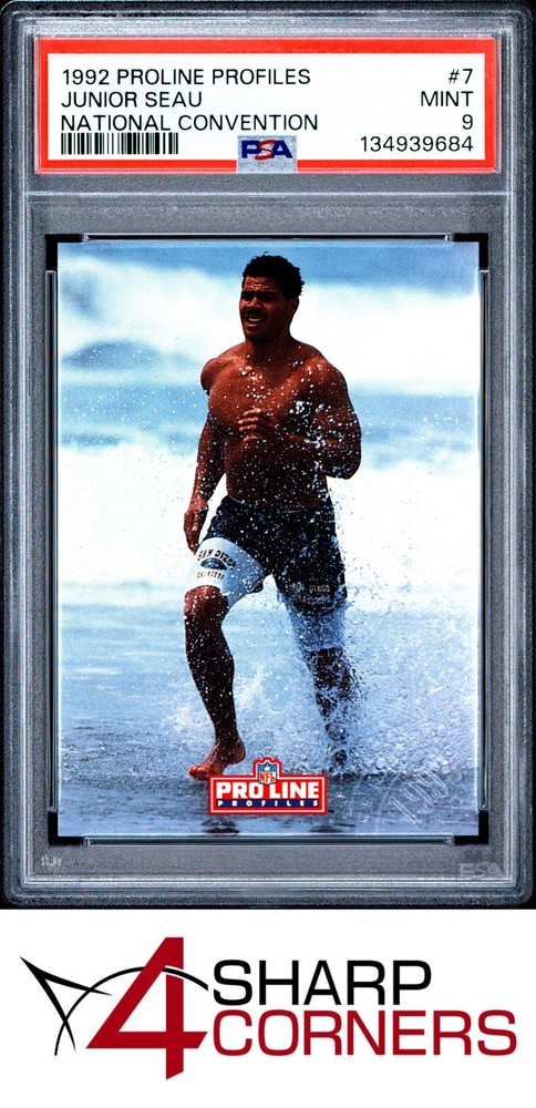 1992 Pro Line Profiles National Convention #7 Junior Seau Hof Pop 2 Psa 9Set builders paradise - improve your registry!