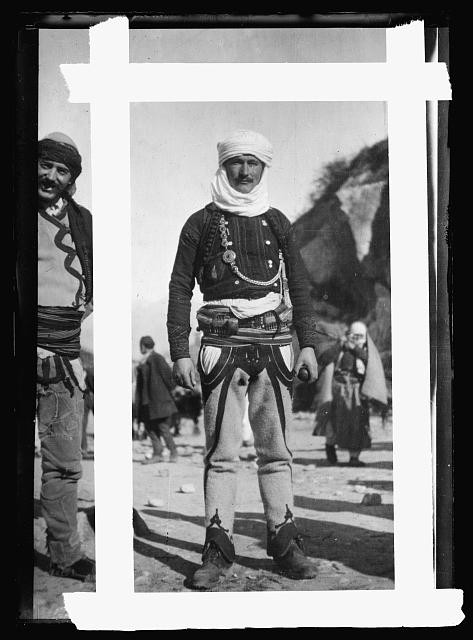 Photo:Northern Albania Gheg Refugee Rosova 1921 Albanian Man Portrait