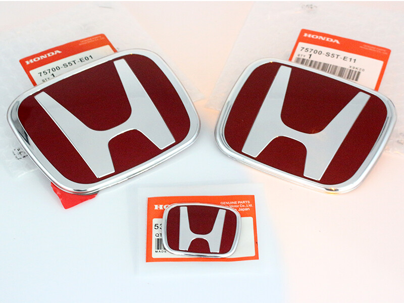 Gloss Red Emblem Letter Nameplate Front Rear Sticker For 2006-2011 HONDA CIVIC