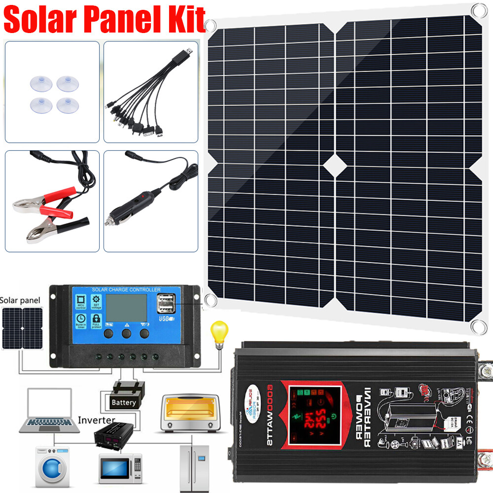 6000W Solar Power Kit with 100A Home Grid System and Solar Panels