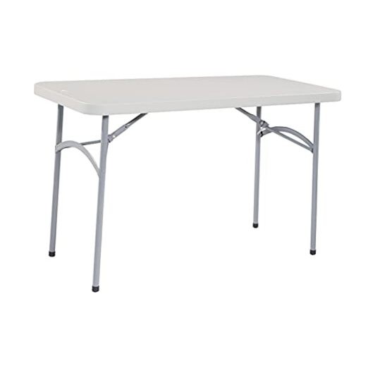 BT04Q 4ft Folding Table Grey Rectangular 24-inch Depth