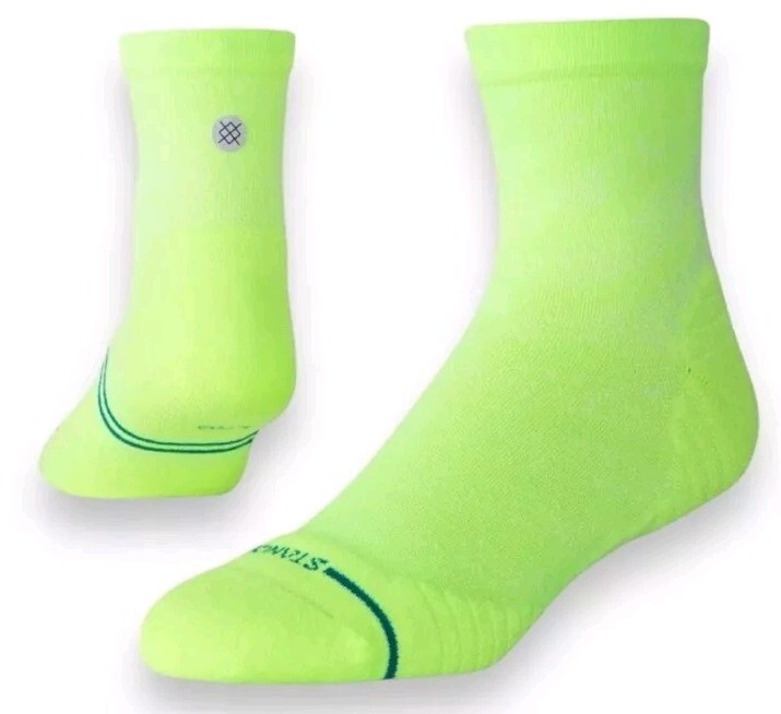 Stance Run Light Quarter Ankle Socks Medium 6-8.5 Volt Blue Performance Cushion