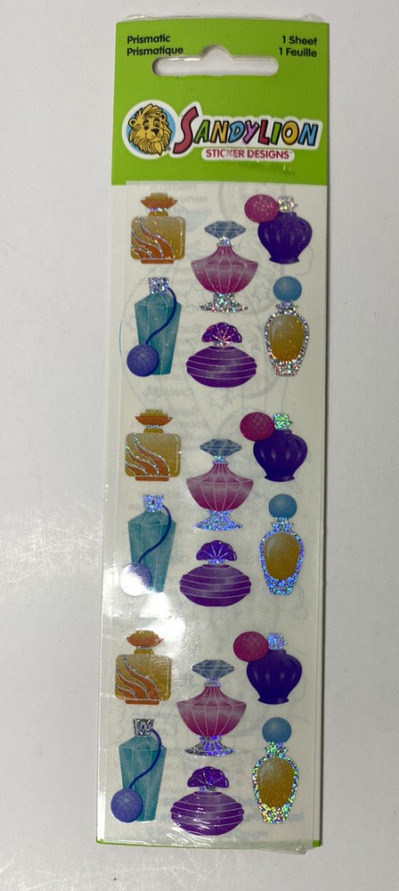 Sandylion Prismatic Perfume Bottle Stickers Atomizers MCM 80s NEW