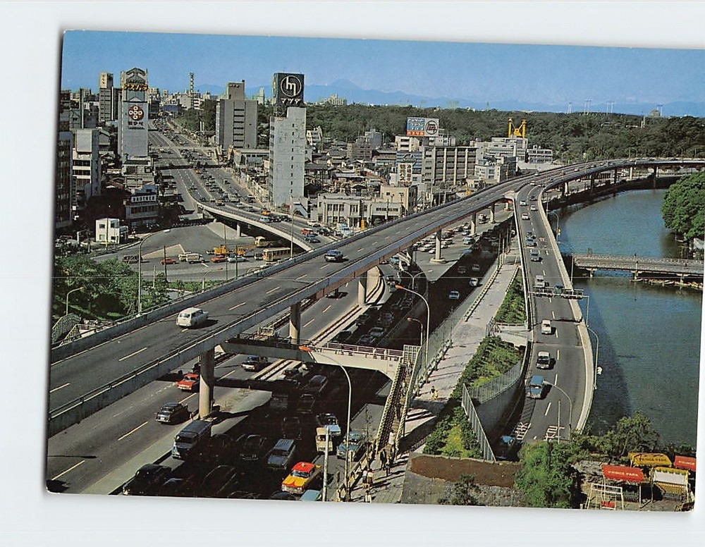 Postcard Shuto Expressway in Tokyo Japan