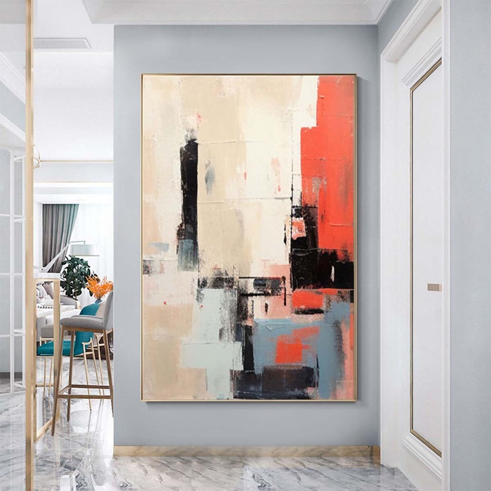 Modern Wall Art Canvas Painting City Hand Painted Decorative Painting Large Size