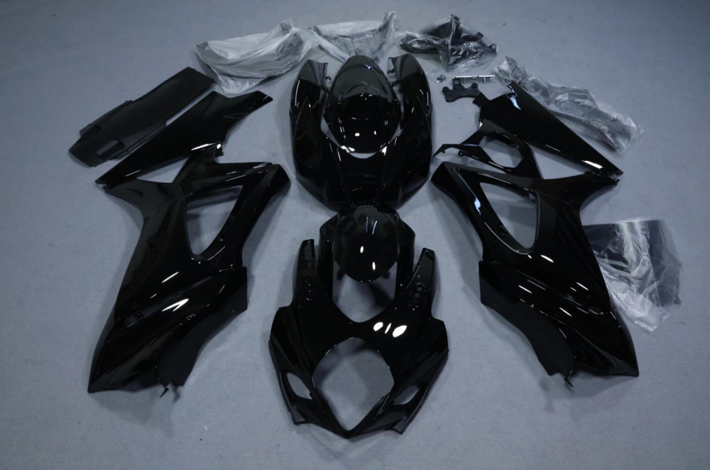 For Suzuki GSX-R1000 2007 2008 Glossy Black ABS Fairing Kit Painted Bodywork Set
