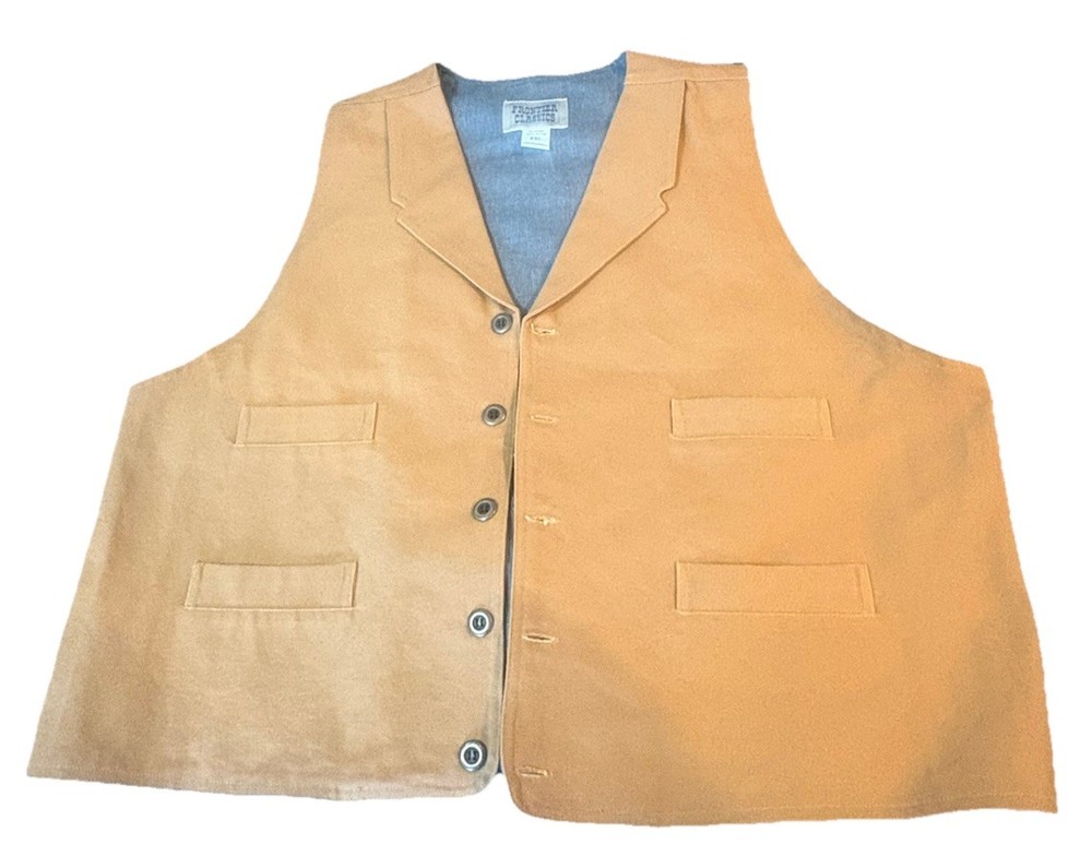 Frontier Classic Men's 2XL Brown Canvas Buckle Back Western Cowboy Style Vest