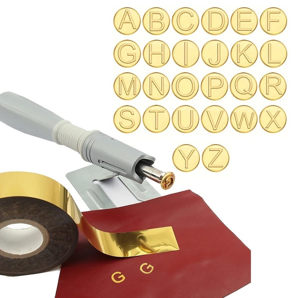 Hot Stamping Tool Leathercraft 28 Mold Logo Press Foil Paper Embossing Kit Tool