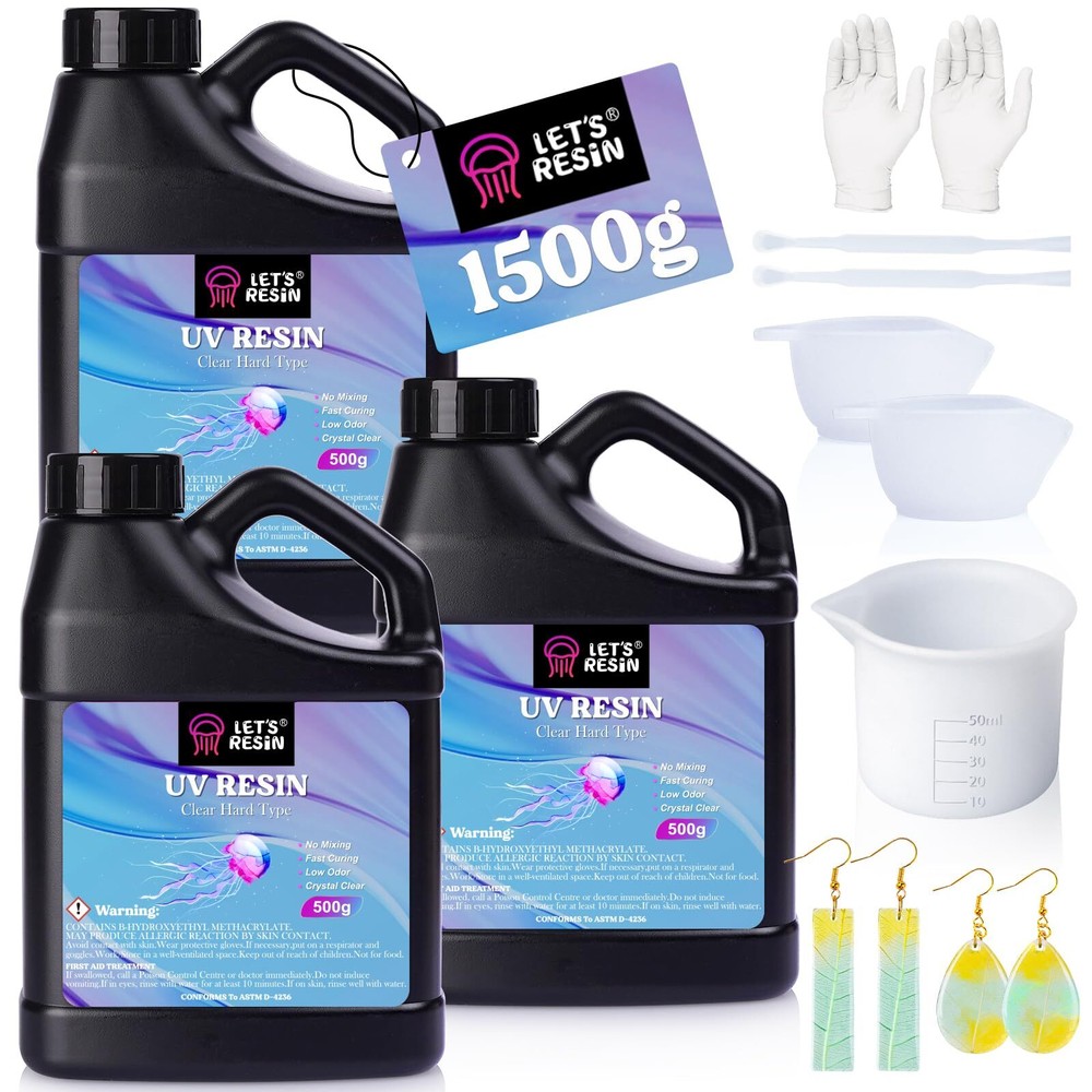 1500g Odorless UV Resin for Jewelry Making and Craft Projects