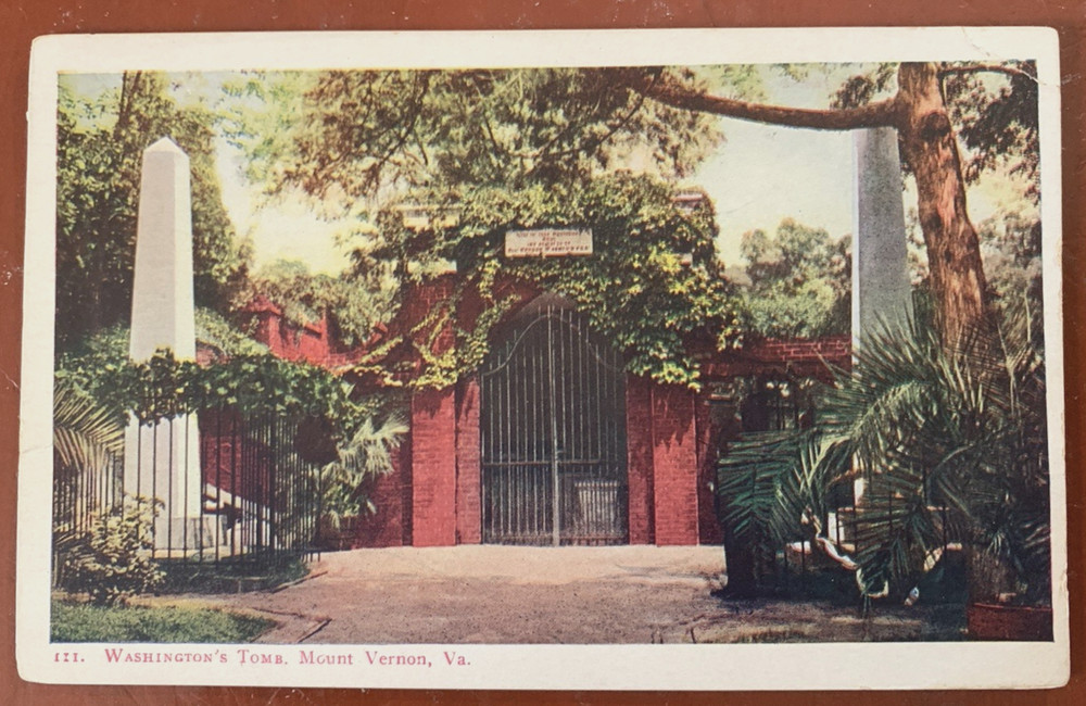 Washington's Tomb Mount Vernon Virginia Postcard c1910