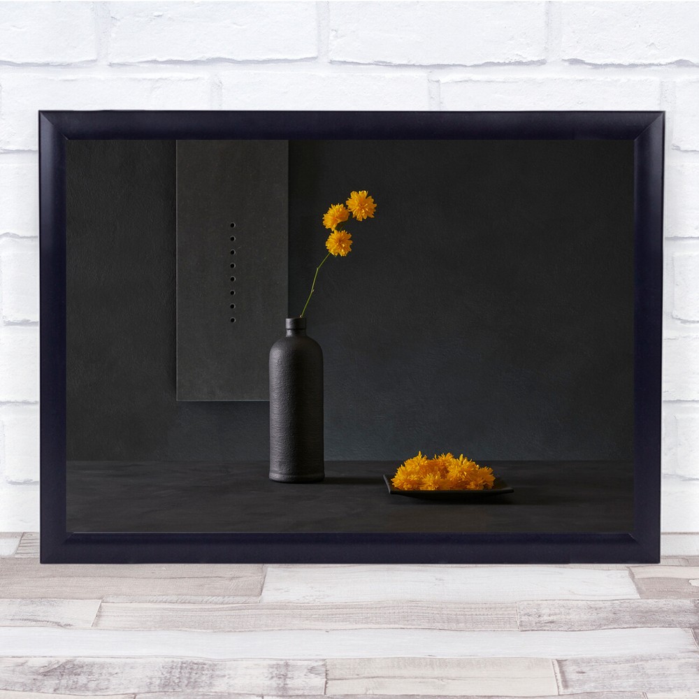 Flower Still life Japan Yellow Simplicity Wall Art Print