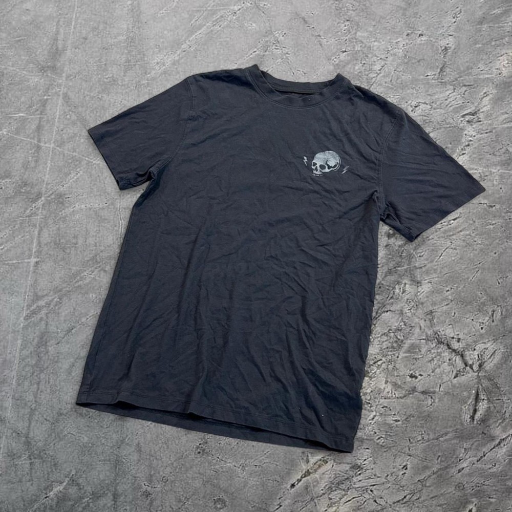 Skull Y2K faded graphic motorcycle biker tee shirt
