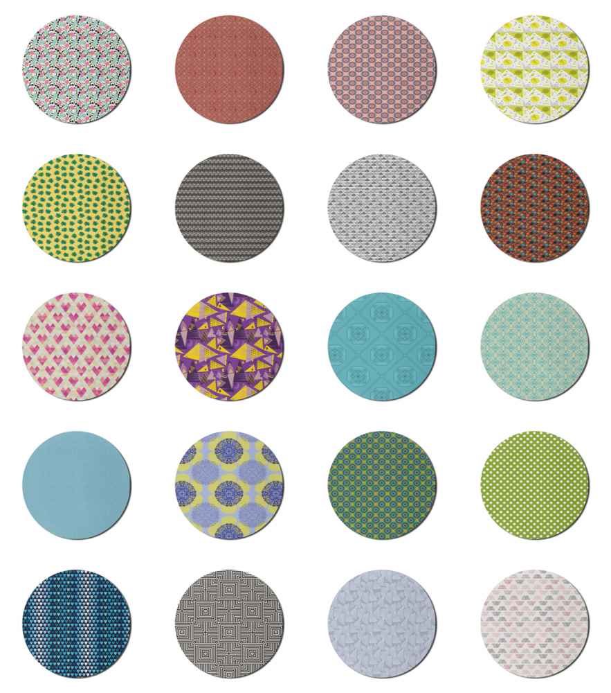 Ambesonne Geometric Theme Round Non-Slip Rubber Modern Gaming Mousepad, 8