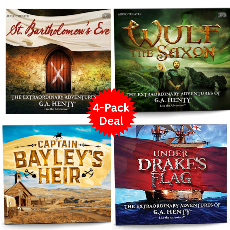 Audio Adventure 4-Pack Deal - G.A. Henty Award Winning Four Audio CD Sets