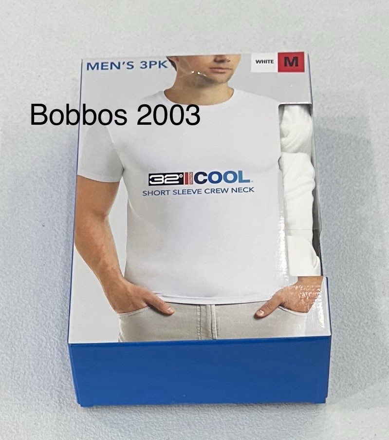 32 Degrees Cool Men's 3 Pack Short Sleeve Crew Neck Shirt, White, Size M