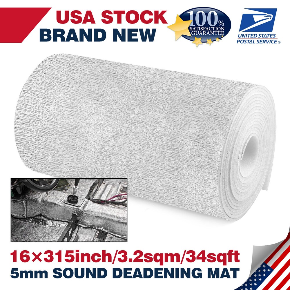 34sqft Thermal Sound Deadener Car SUV Heat Shield Insulation Noise Reduce Mat